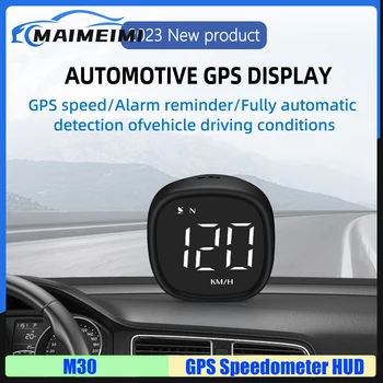 Авто M30 HUD GPS за измерване на Скоростта, Централен Дисплей, Компас, Аларма за Превишаване на Скоростта, Дигитален Авто сензор км/ч, Дисплей KMH, Автомобилен Аксесоар За Всички Автомобили